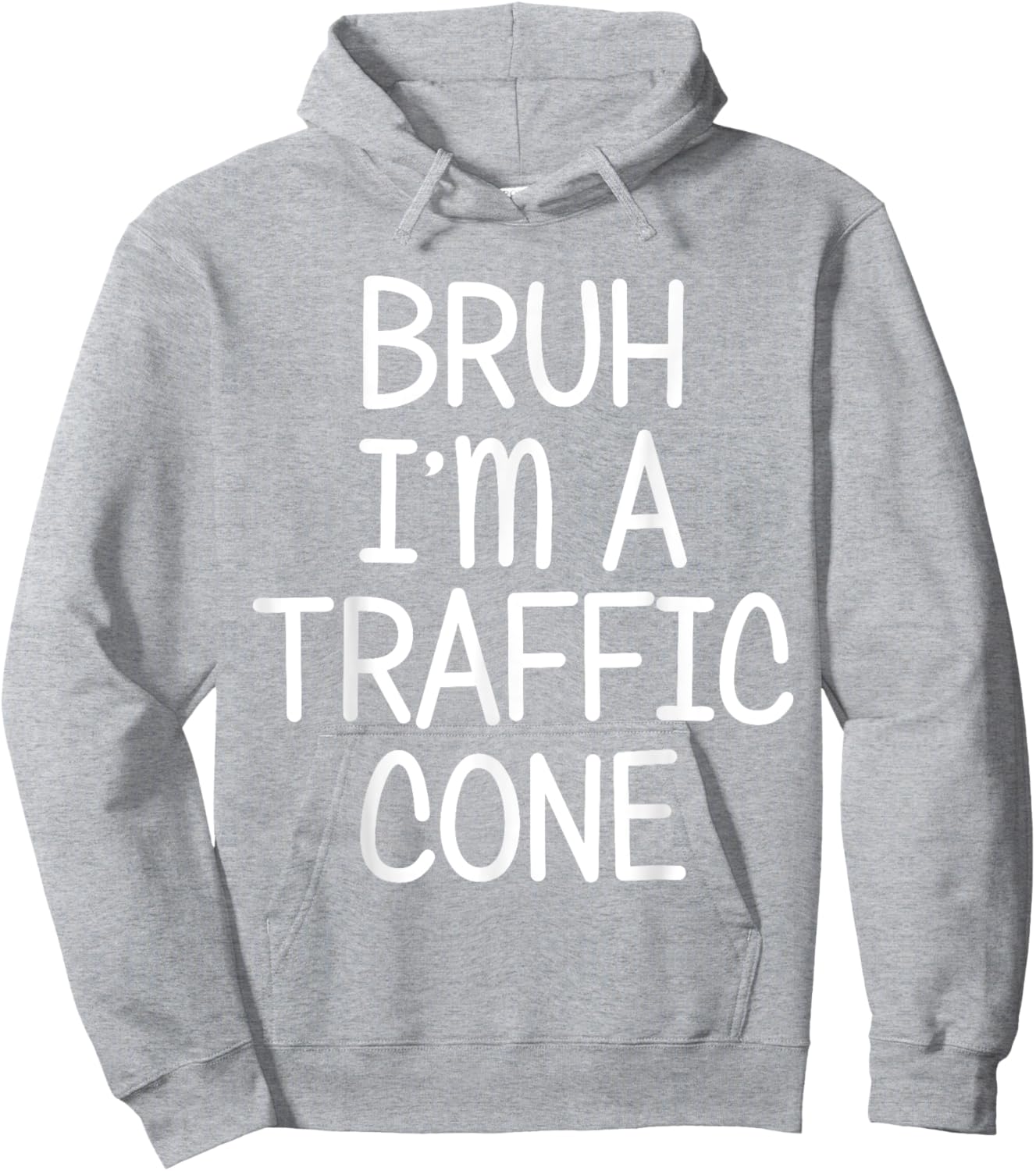 Pretend I'm A Traffic Cone Funny Lazy Halloween Costume Hoodie - Hoodie | Ash