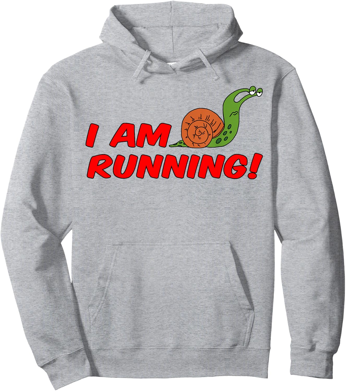 I Am Running Funny Slow Snail Runner Hoodie - Hoodie | Ash