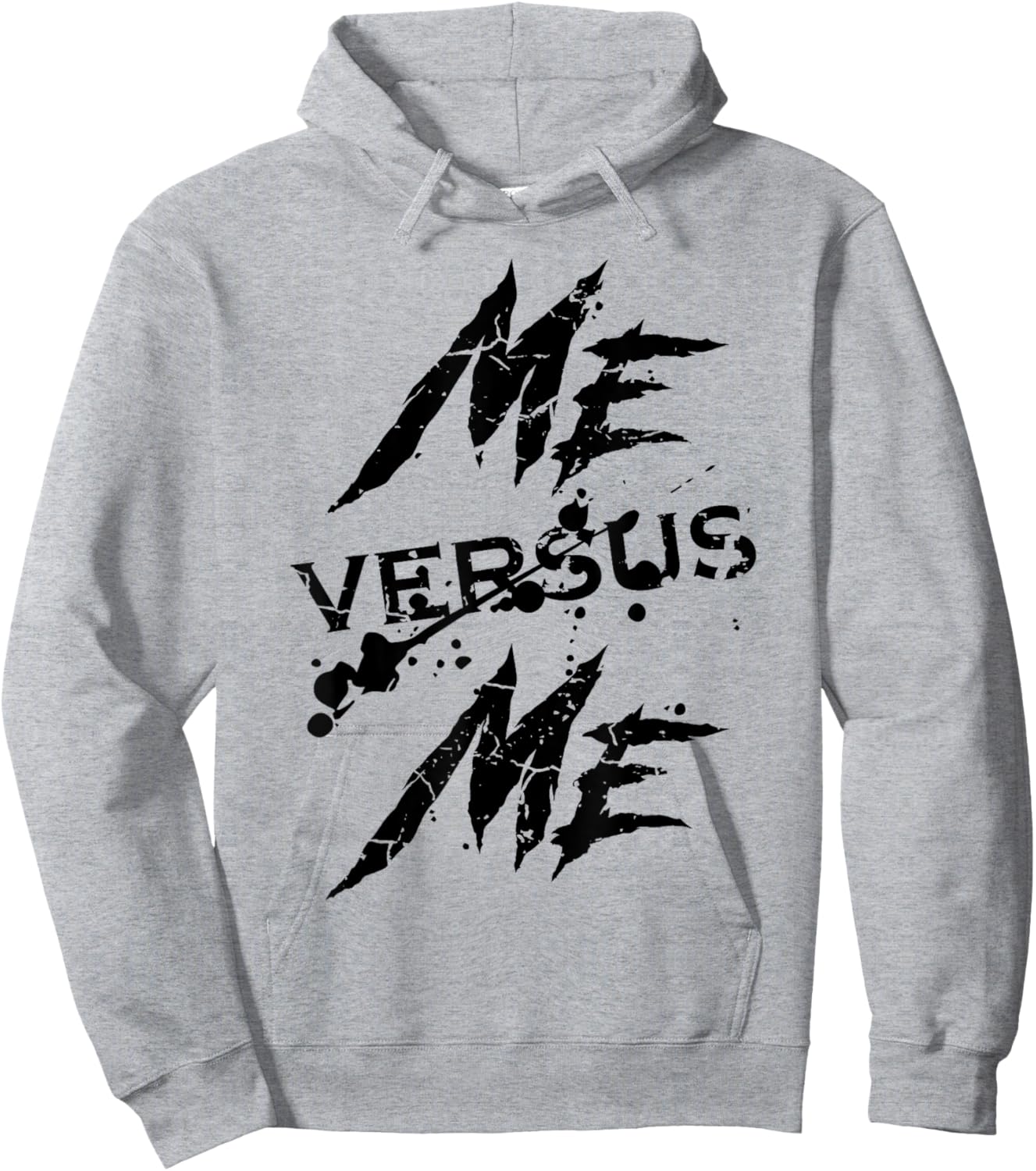 Me Vs Versus Me Motivational Inspirational Gym Lover Fitness Hoodie - Hoodie | Ash