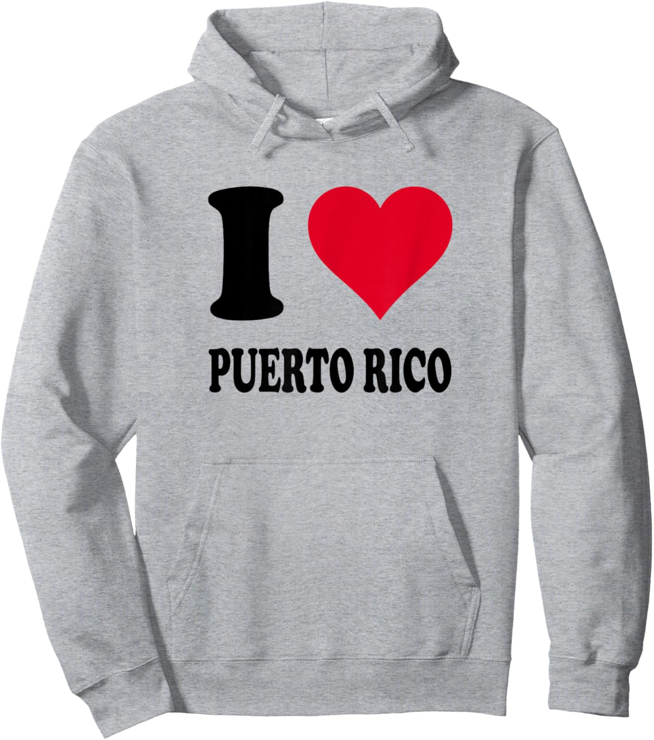 I Love Puerto Rico Hoodie - Hoodie | Ash
