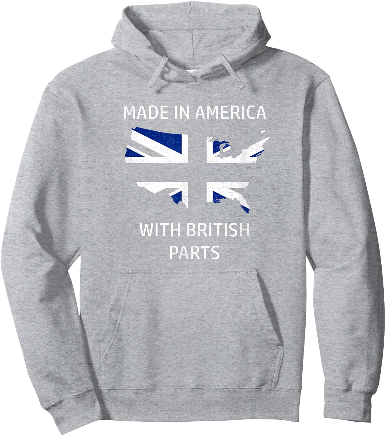 Made in America with British Parts - Britain and USA Pride Hoodie - Hoodie | Ash