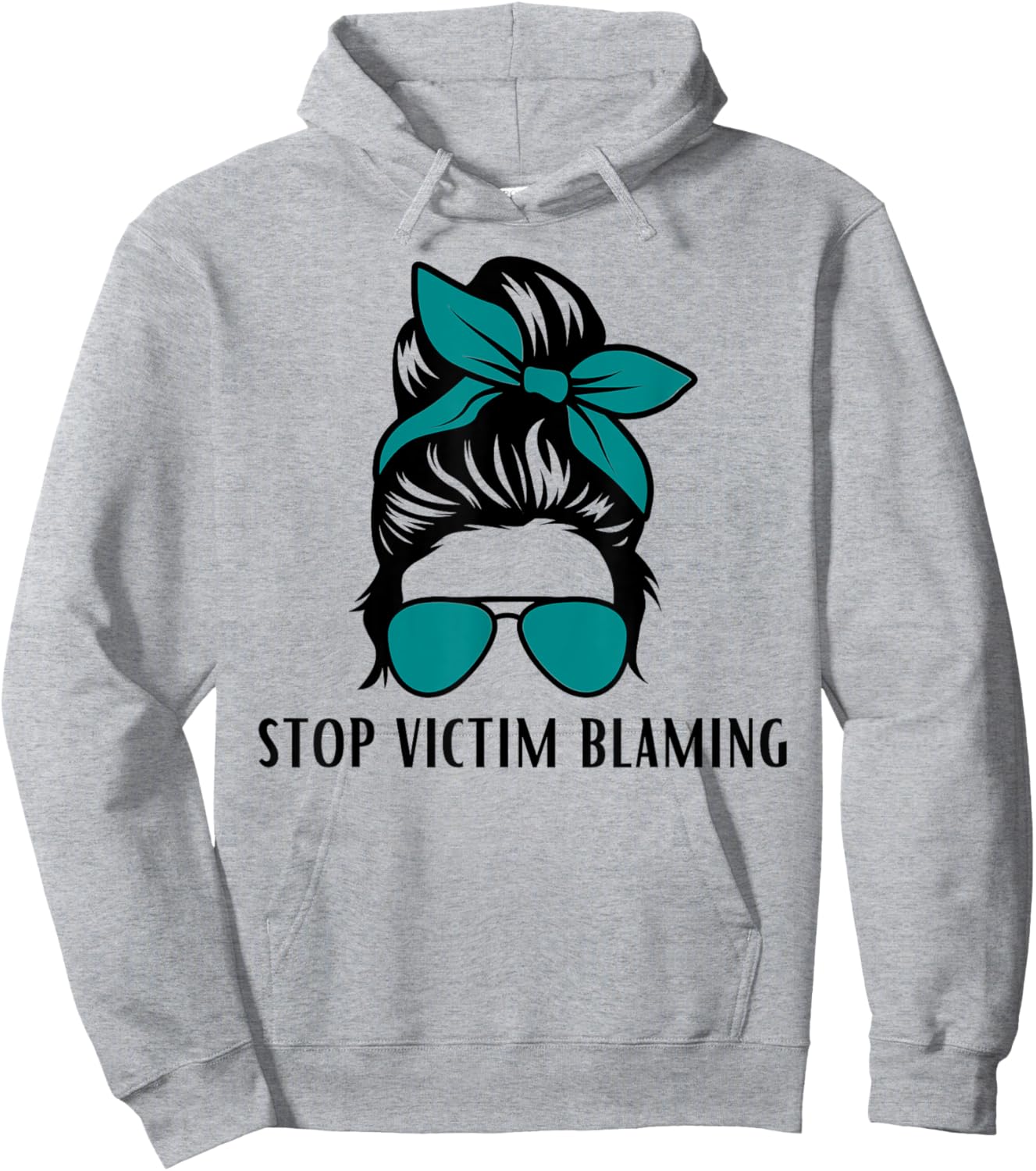 Stop Victim Blaming Sexual Assault Awareness Month Hoodie - Hoodie | Ash