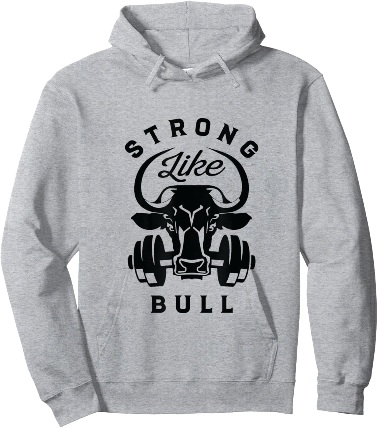 Strong Like A Bull Powerlifting Bodybuilding Hoodie - Hoodie | Ash