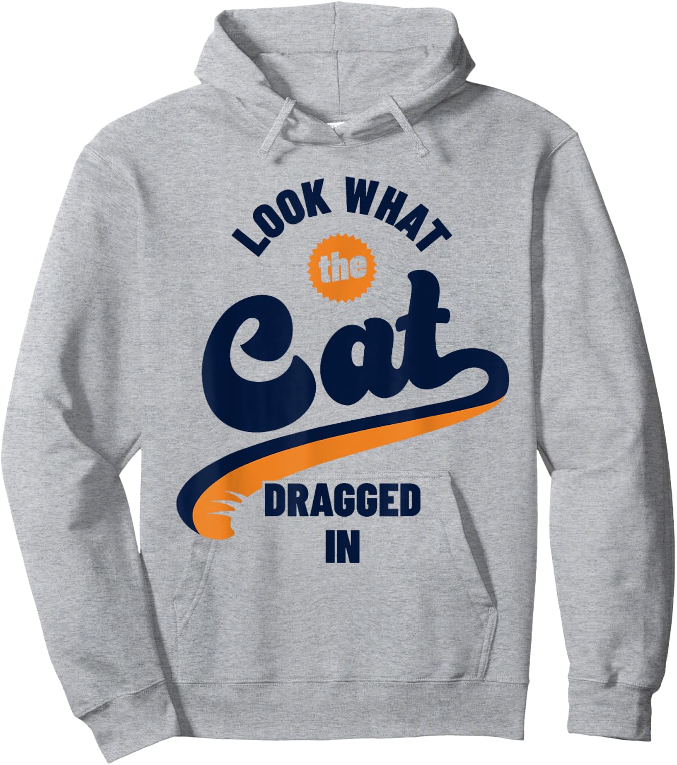 Funny Look What The Cat Dragged In Brought In Hoodie - Hoodie | Ash
