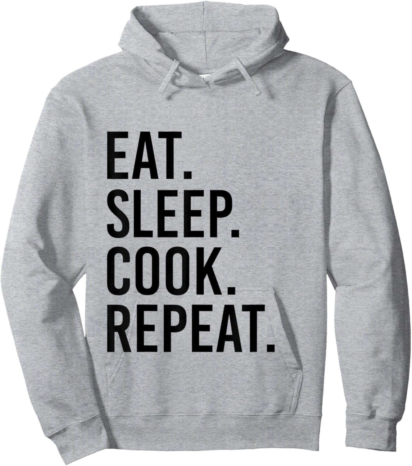 Eat Sleep Cook Repeat Funny Cooking Chef Food Vintage Retro Hoodie - Hoodie | Ash