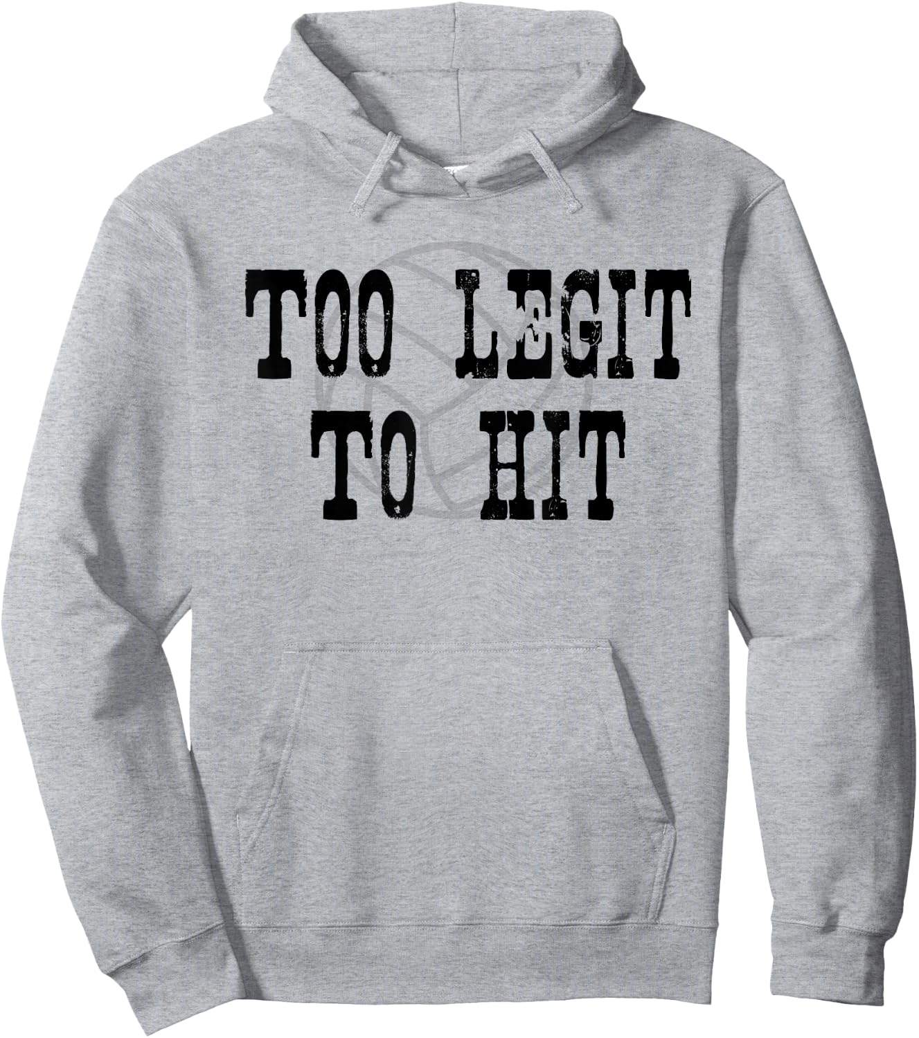 Too Legit To Hit Volleyball Spike Hoodie - Hoodie | Ash