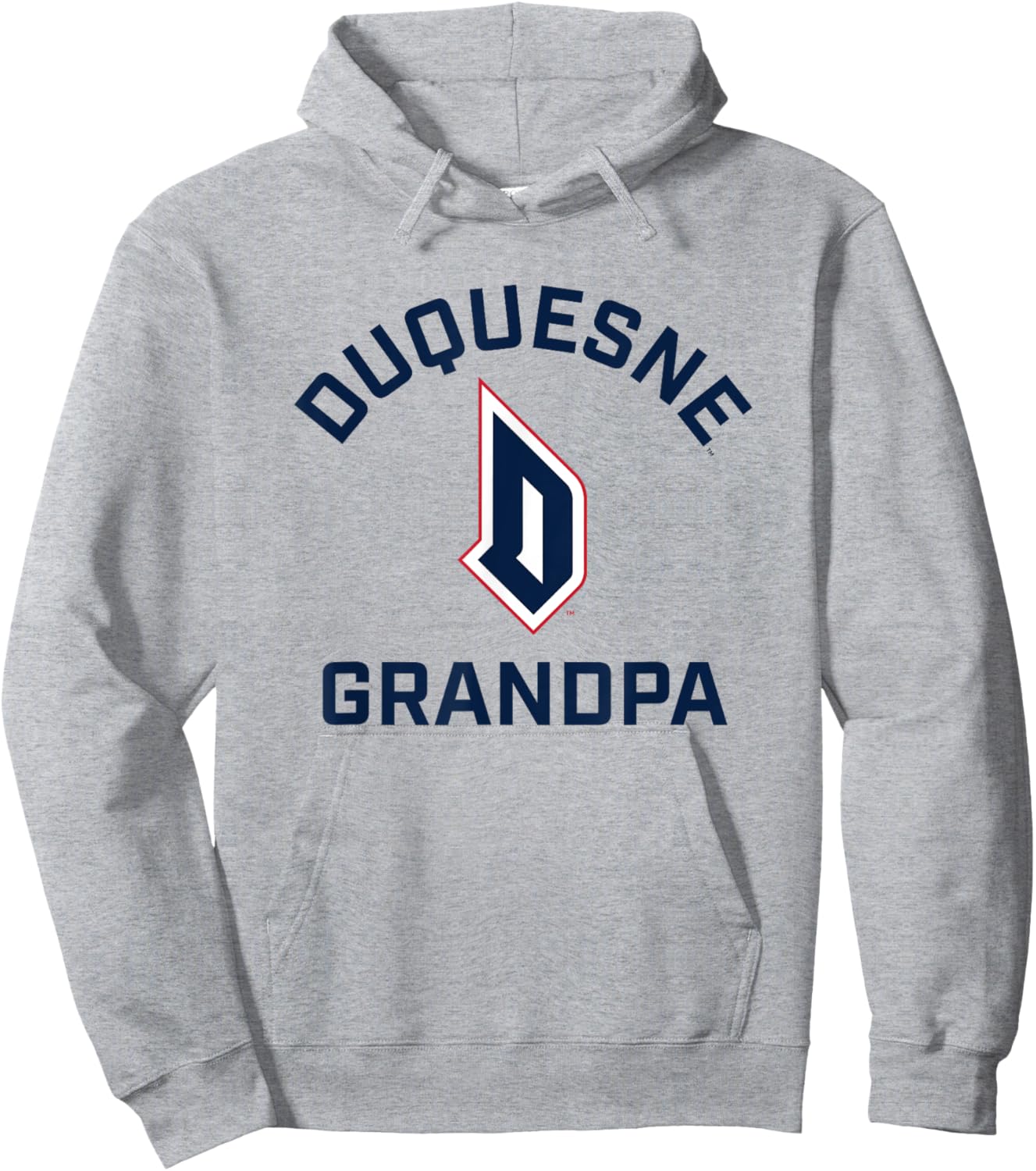 Duquesne University Dukes Arched Grandpa Hoodie - Hoodie | Ash
