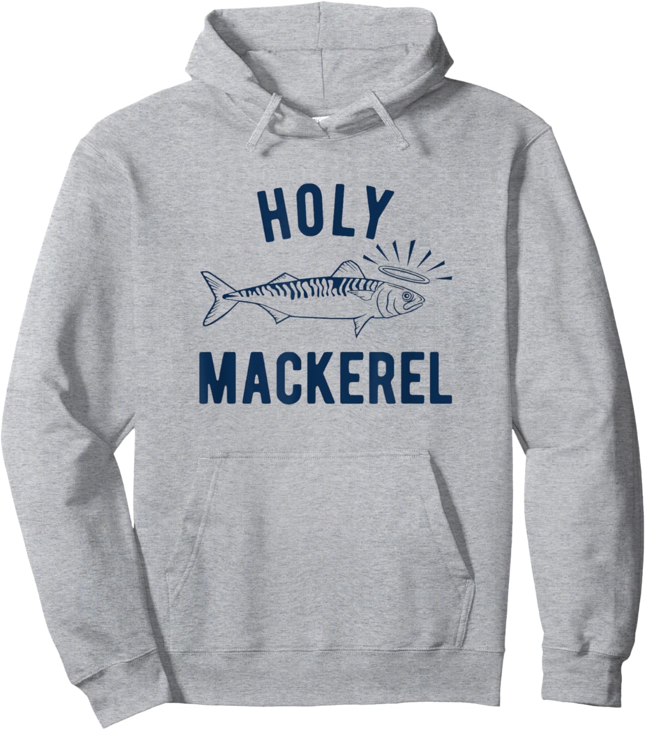 Holy Mackerel funny fishing Hoodie - Hoodie | Ash