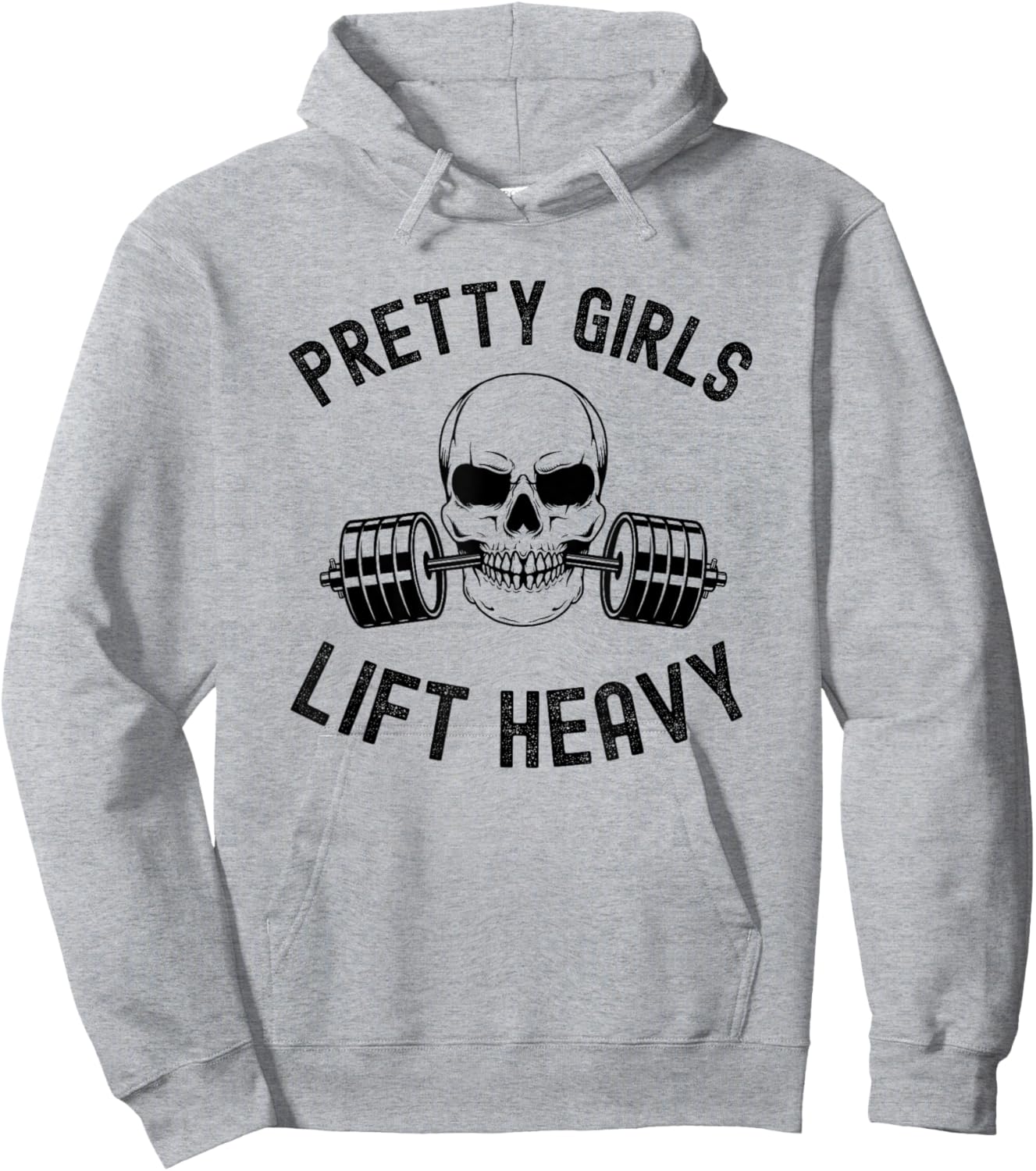 Pretty Girls Lift Heavy Weightlifter women gym skeleton Hoodie - Hoodie | Ash