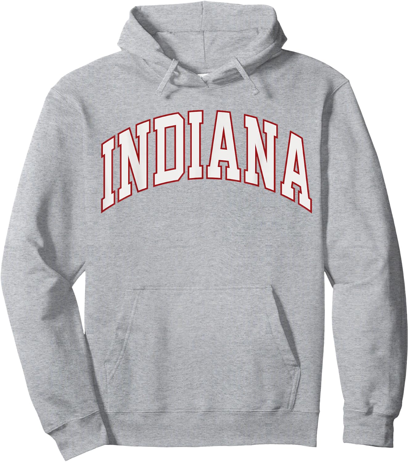 Retro Indiana Men Indiana Women Vintage Red White Souvenir Hoodie - Hoodie | Ash