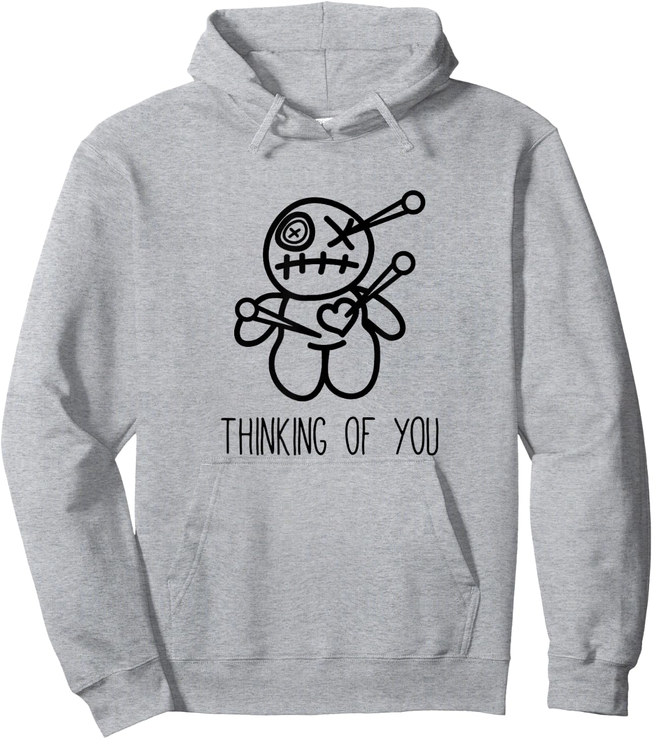 Funny Voodoo Doll Shirt, Thinking of You Gifts, Sarcastic Hoodie - Hoodie | Ash