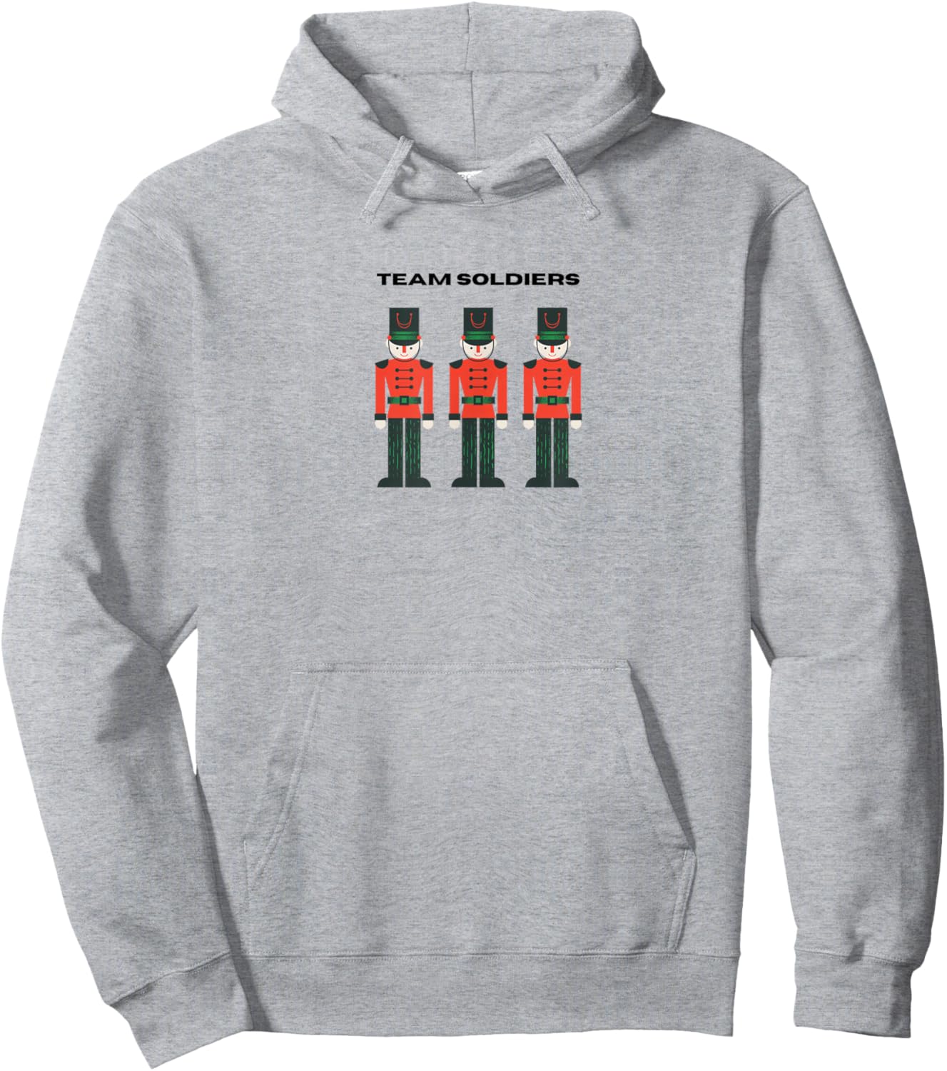 Cute Team Soldiers Nutcracker Christmas Ballet Dance Graphic Hoodie - Hoodie | Ash
