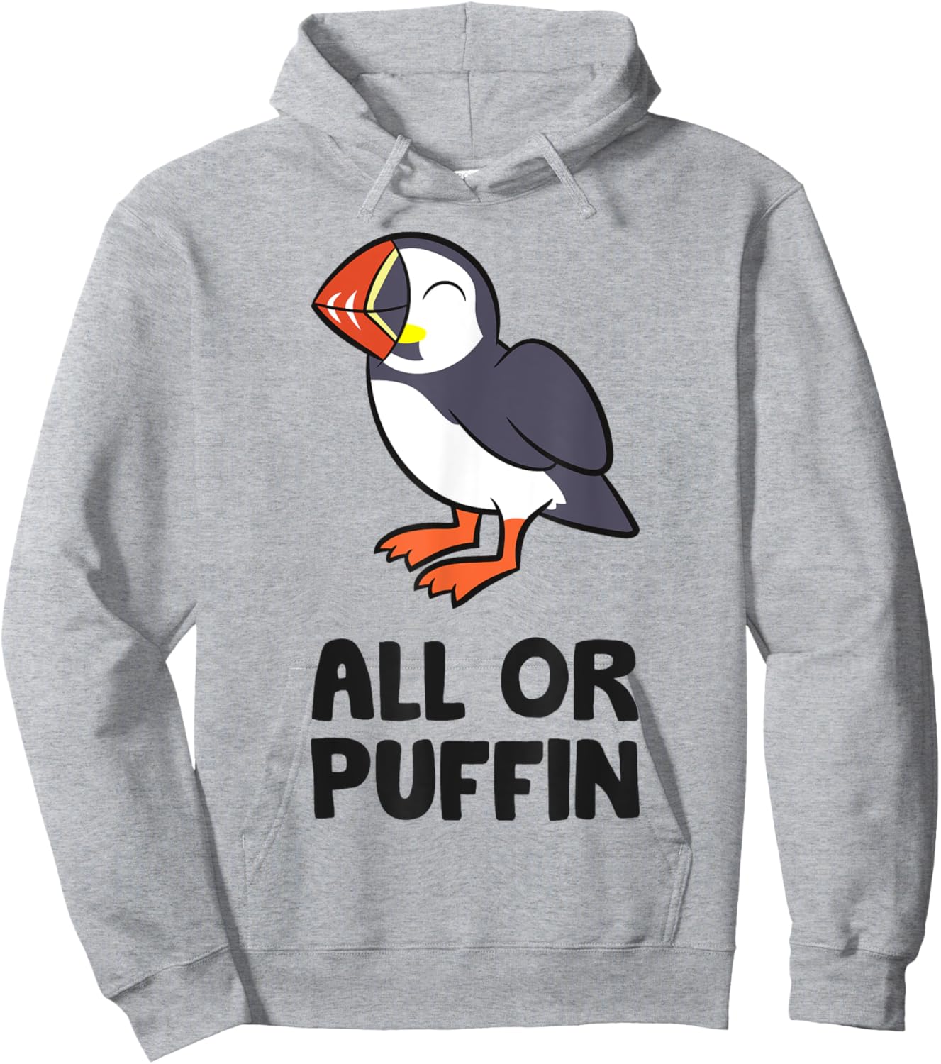 All Or Puffin Sea Bird Funny Puffin Hoodie - Hoodie | Ash
