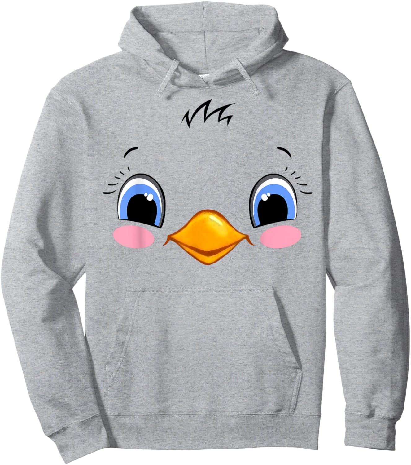 Chicken Costume Cute Rubber Chicken Face Halloween Men Women Hoodie - Hoodie | Ash