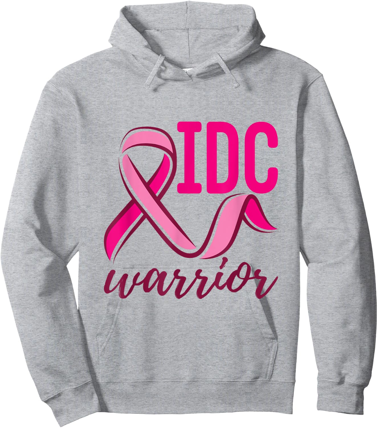 Invasive Ductal Carcinoma Breast Cancer IDC Warrior Hoodie - Hoodie | Ash