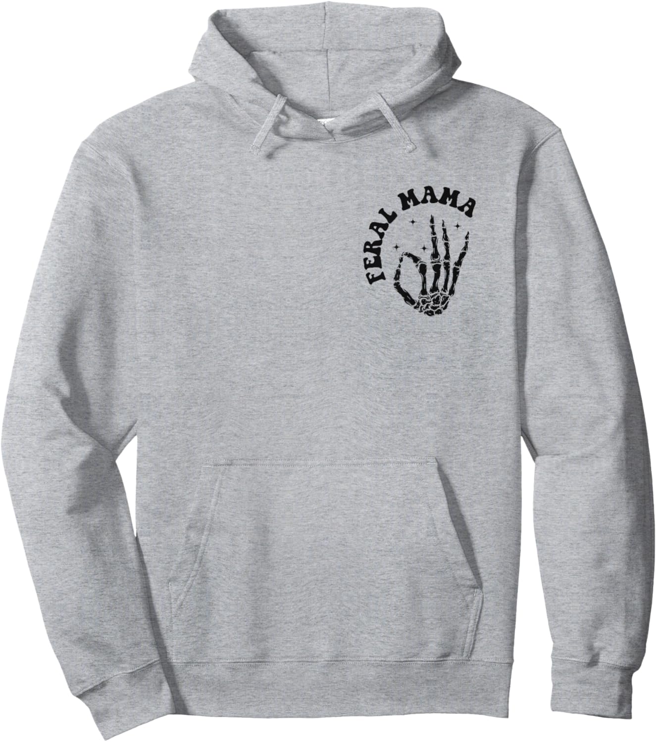 Just A Feral Mama Raising Feral Children Funny Mom Groovy Hoodie - Hoodie | Ash