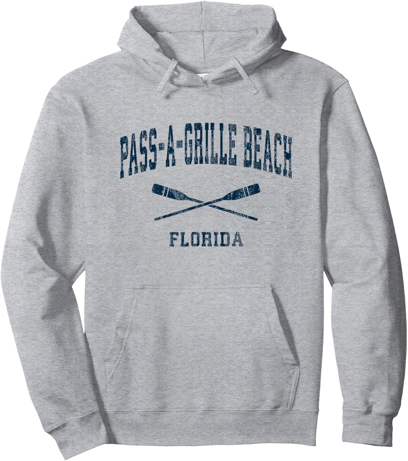 Pass-A-Grille Beach Florida Vintage Nautical Paddles Sports Hoodie - Hoodie | Ash