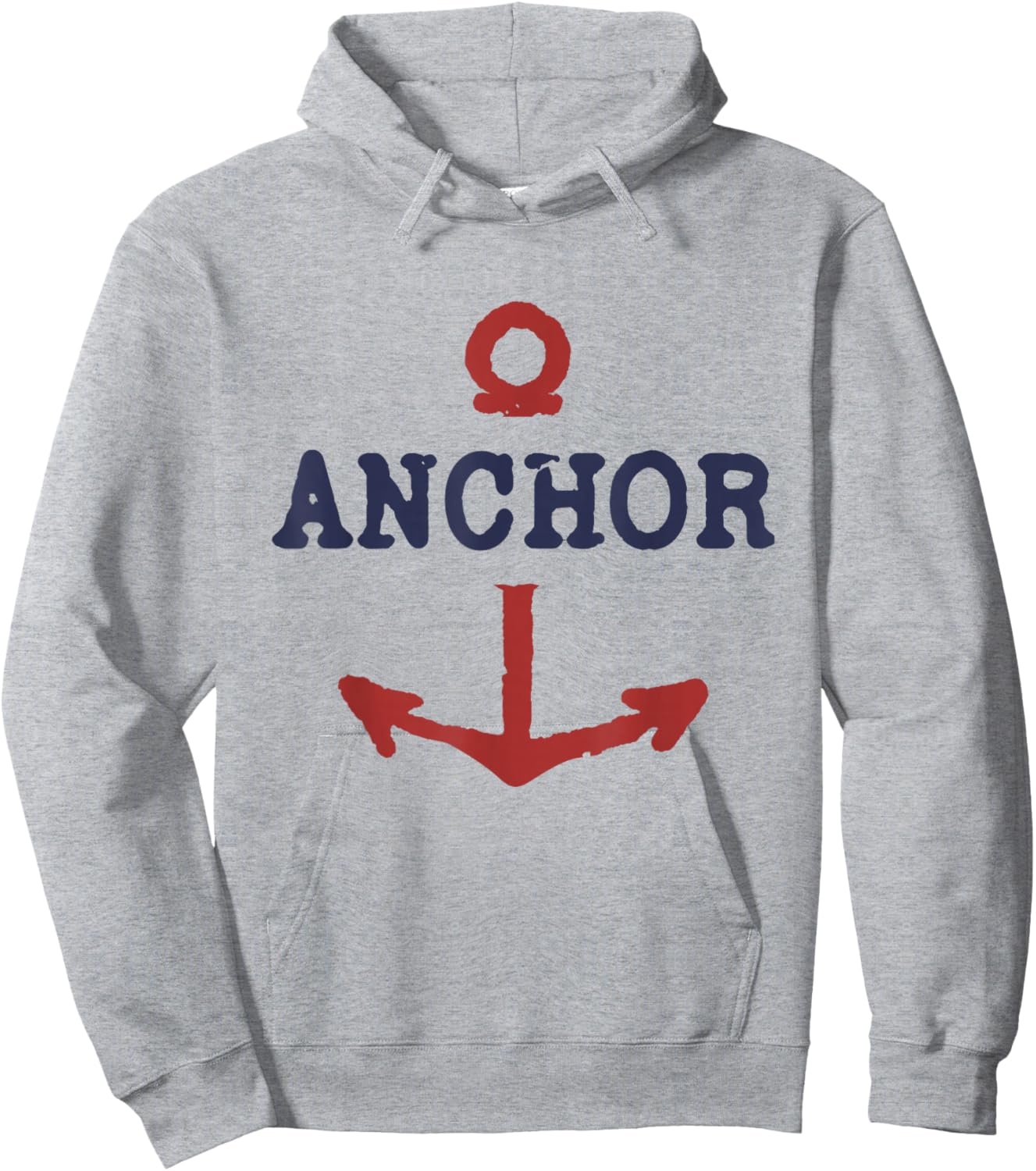 Vintage Distressed Anchor Hoodie - Hoodie | Ash