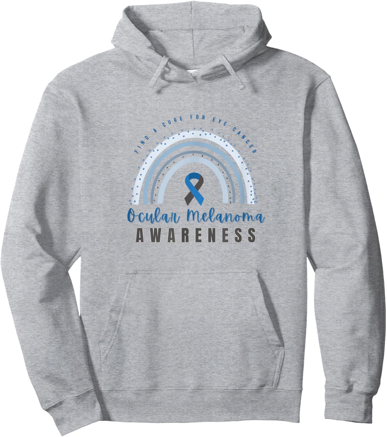 Ocular Melanoma Awareness Hoodie - Hoodie | Ash