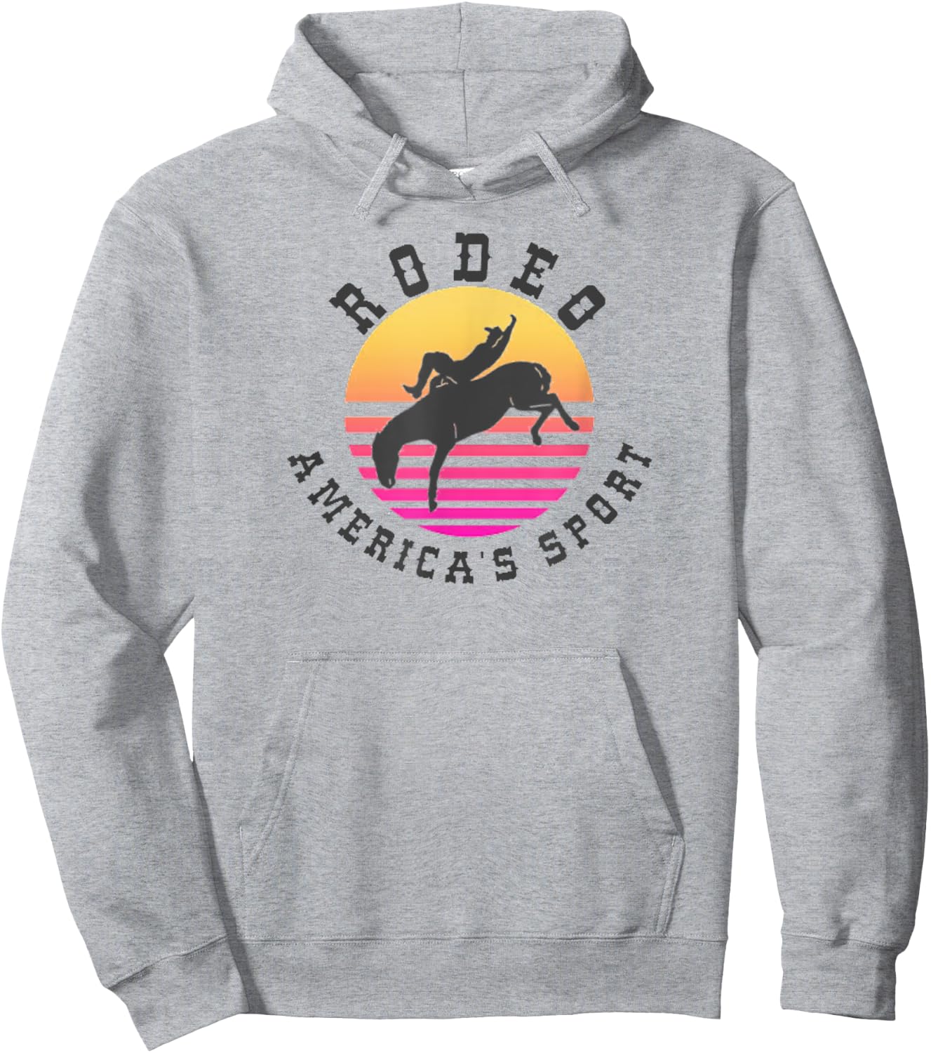 Rodeo America's Sport Bareback Bronc Riding Hoodie - Hoodie | Ash