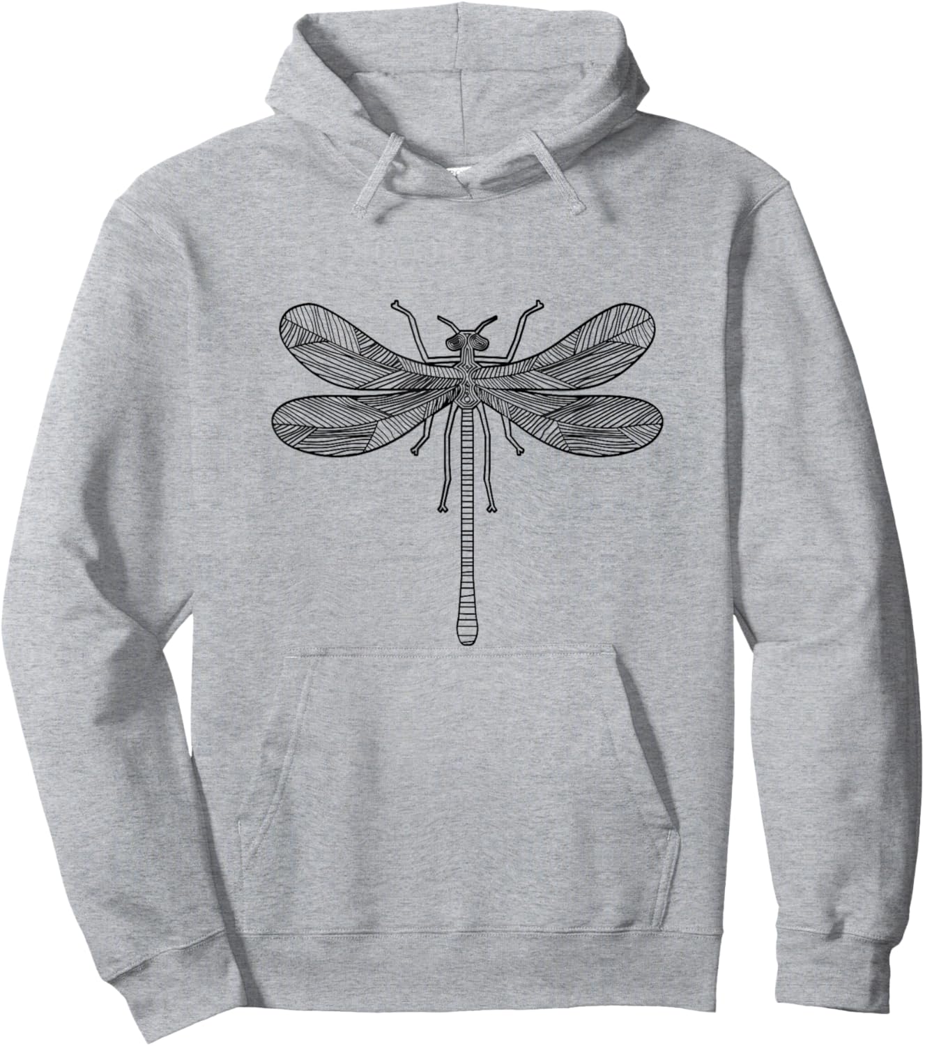 Dragonfly Silhouette Insect Lover Hoodie - Hoodie | Ash