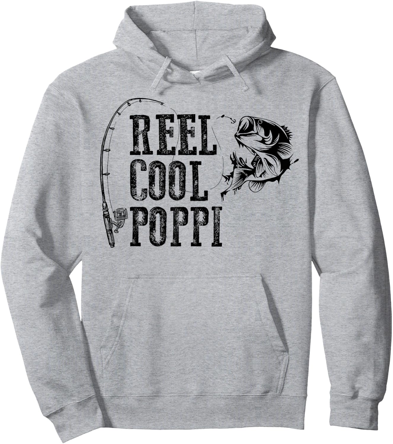 Poppi Fishing: Reel Cool Poppi Funny Gift Hoodie - Hoodie | Ash