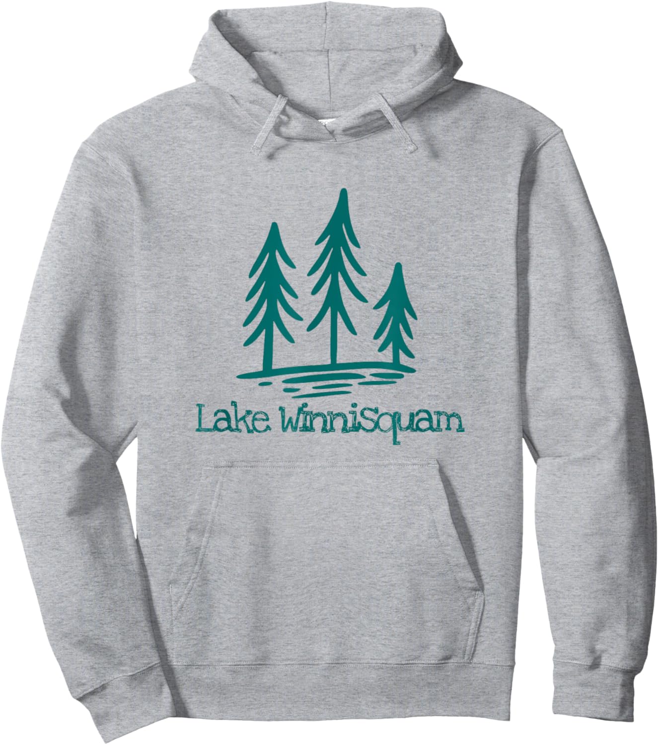 Lake Winnisquam New Hampshire Rustic Woods Forest Trees Hoodie - Hoodie | Ash