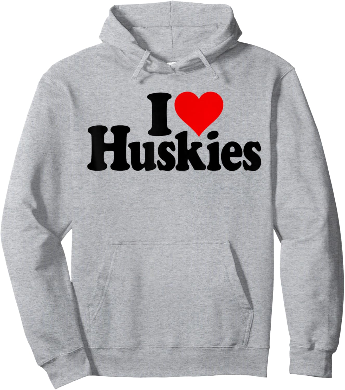 I Love Heart Huskies Siberian Husky Dog Hoodie - Hoodie | Ash