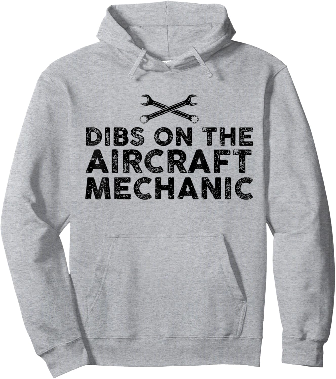 Dibs On The Aircraft Mechanic Funny Wife Girlfriend Hoodie - Hoodie | Ash