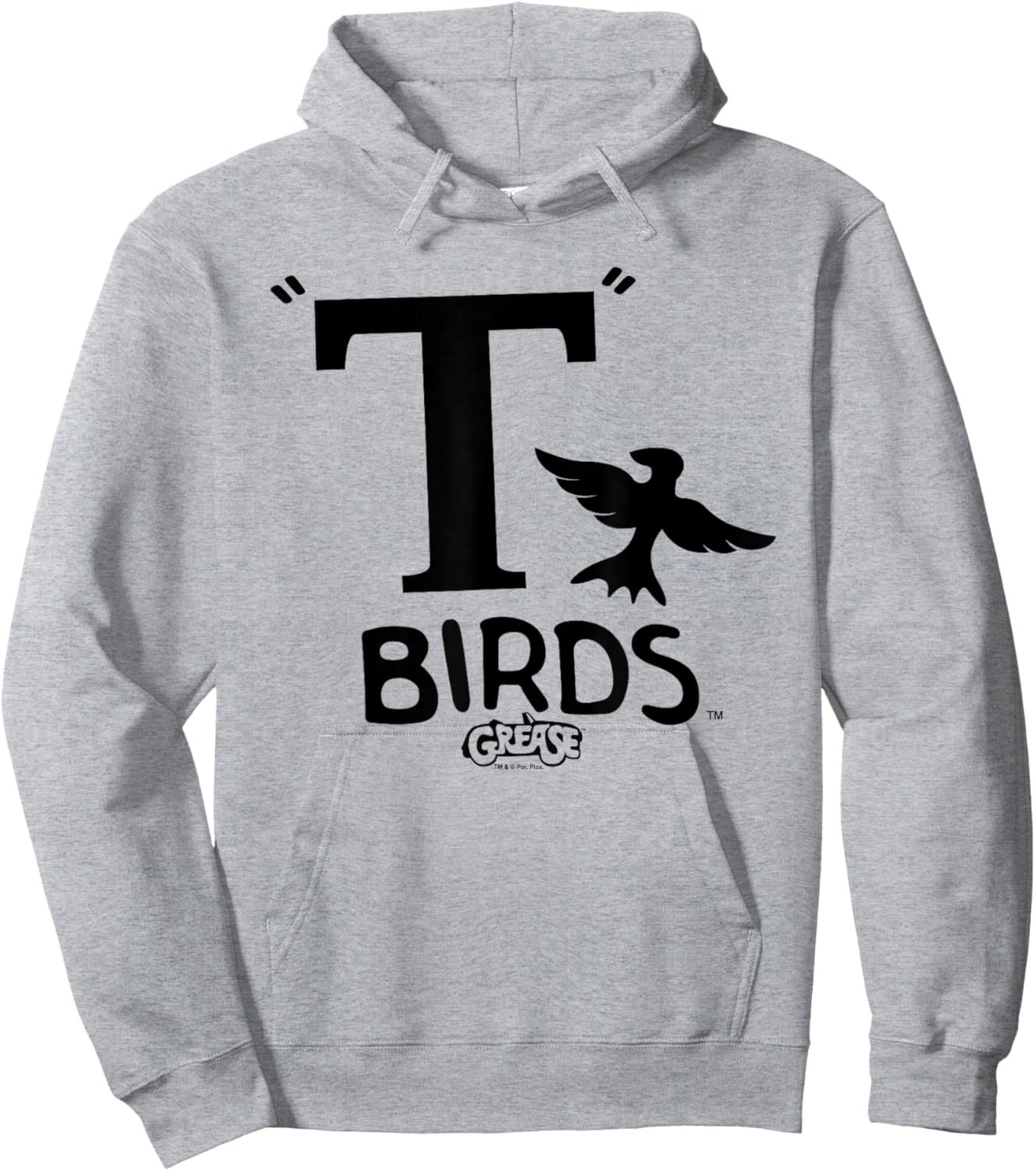 Grease T Birds Logo Black , white, S Hoodie - Hoodie | Ash