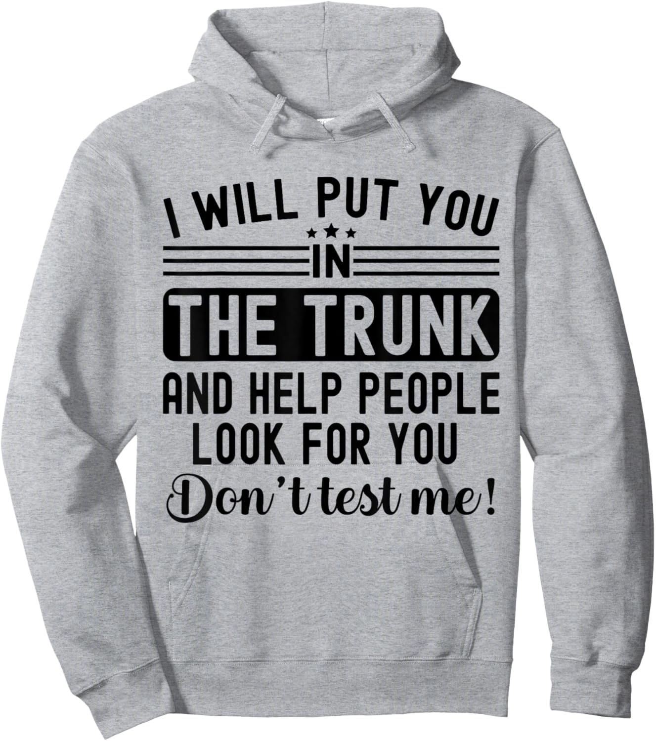 I Will Put You In The Trunk And Help People Funny Saying Hoodie - Hoodie | Ash