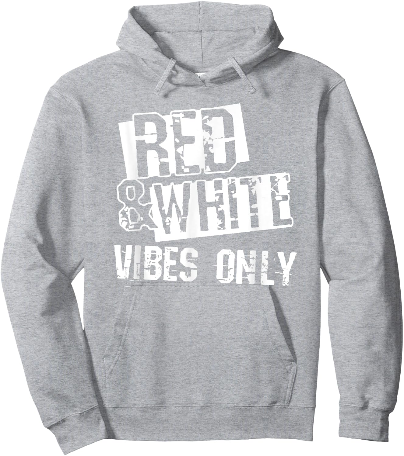 Red White Game Day for Football Team Colors School Spirit Hoodie - Hoodie | Ash