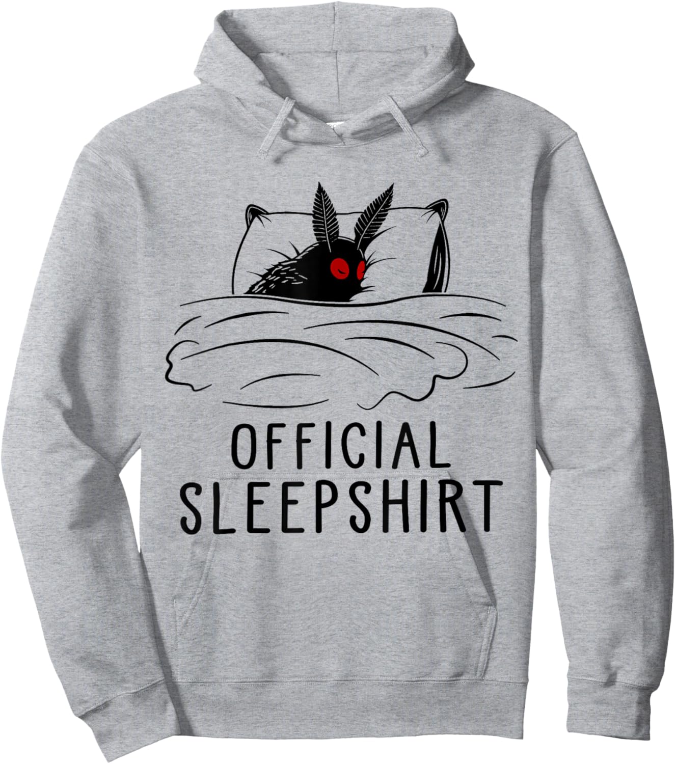 Mothman Cryptid Official Sleep Hoodie - Hoodie | Ash