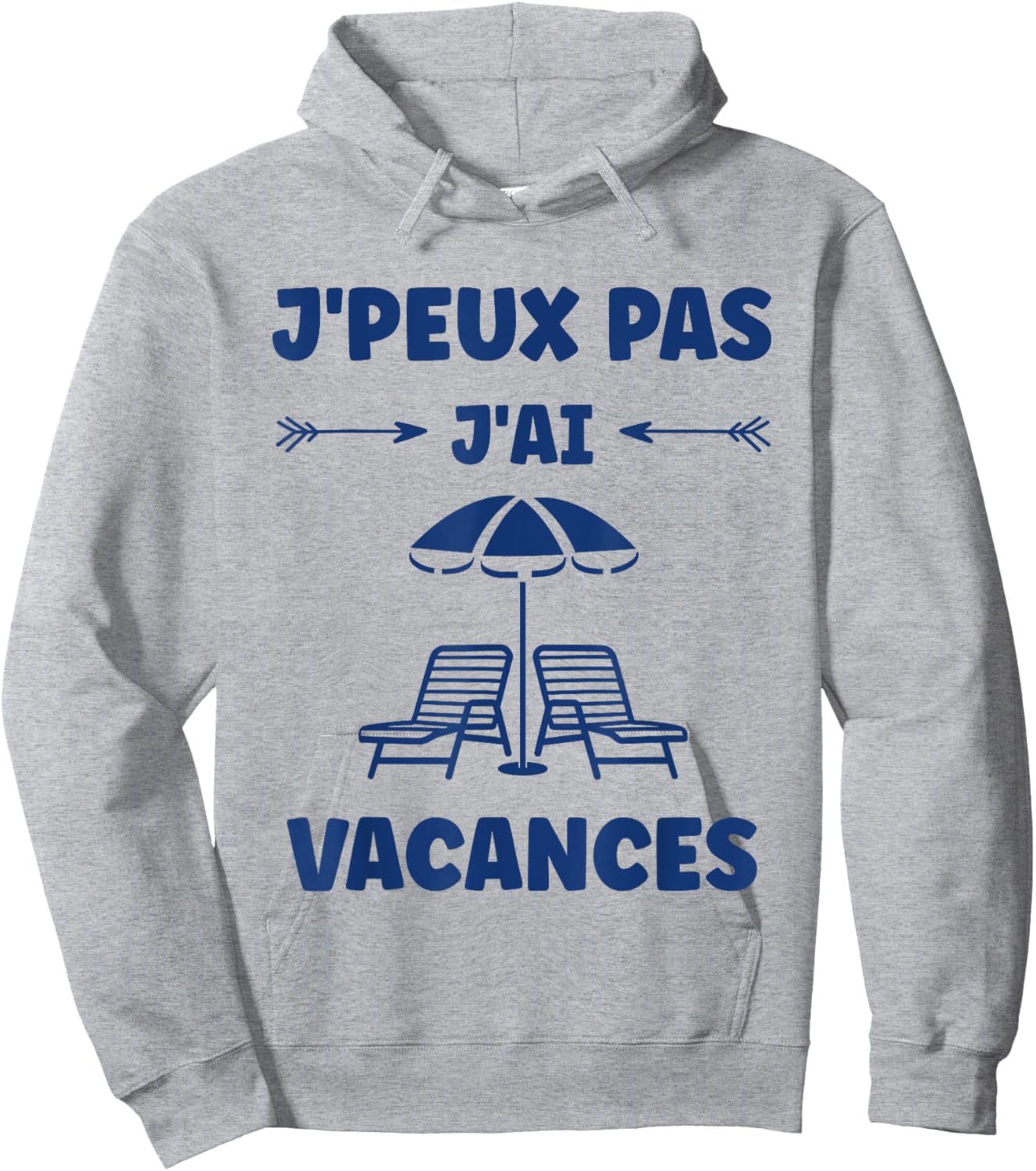 Vacationers sun humor holiday je peux pas j'ai vacances , white, S Hoodie - Hoodie | Ash