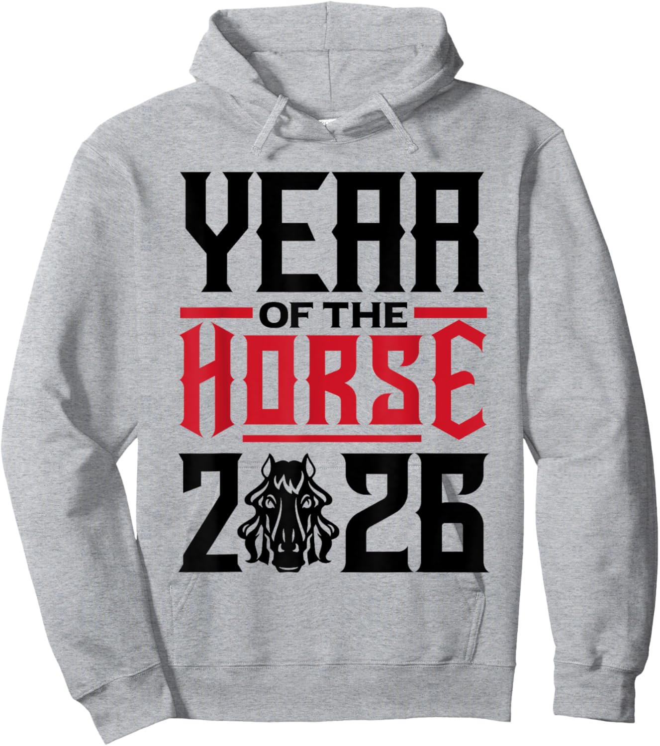 Chinese New Year Horse Chinese Zodiac Year Of The Horse 2026 Hoodie - Hoodie | Ash