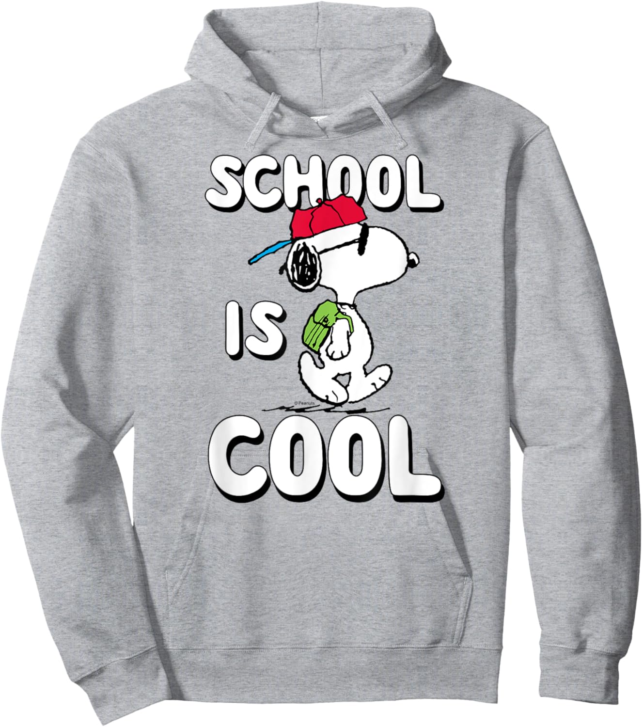 Peanuts - Snoopy School Is Cool Hoodie - Hoodie | Ash