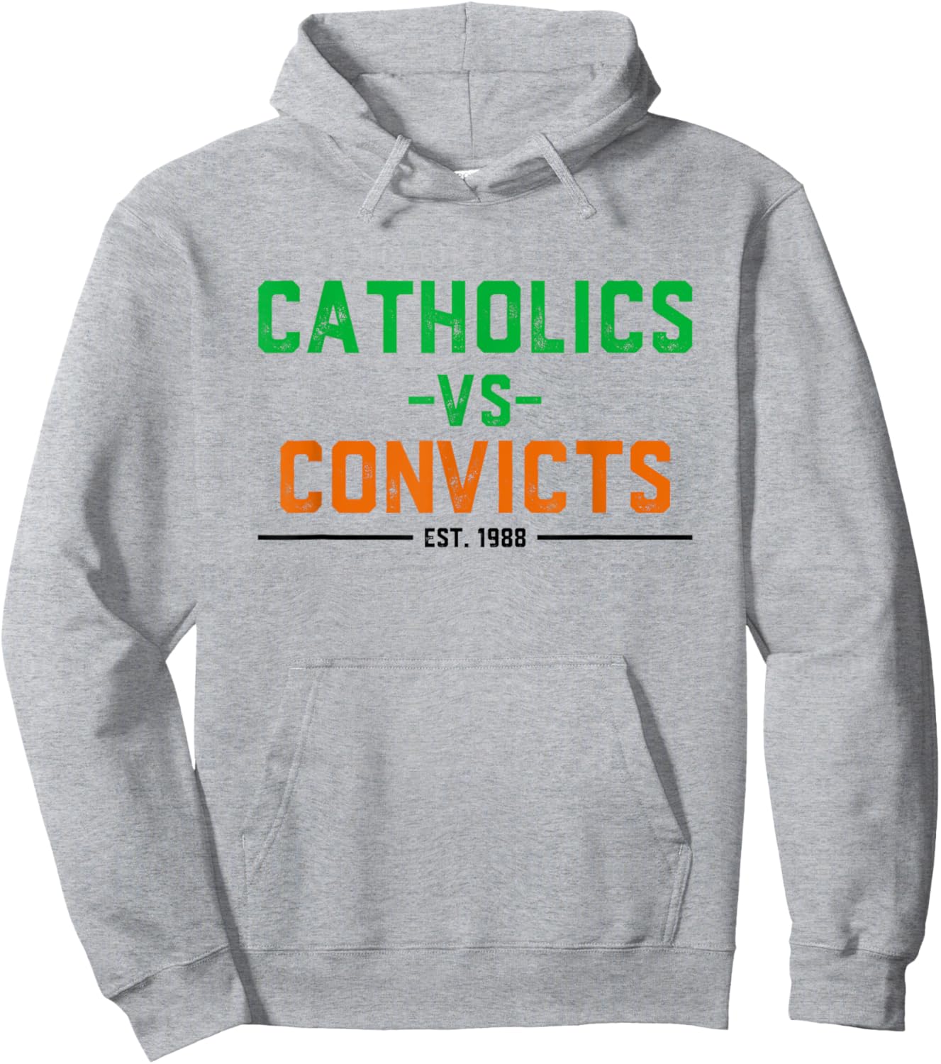 Catholics vs Convicts 1988 Vintage Classic Football Hoodie - Hoodie | Ash