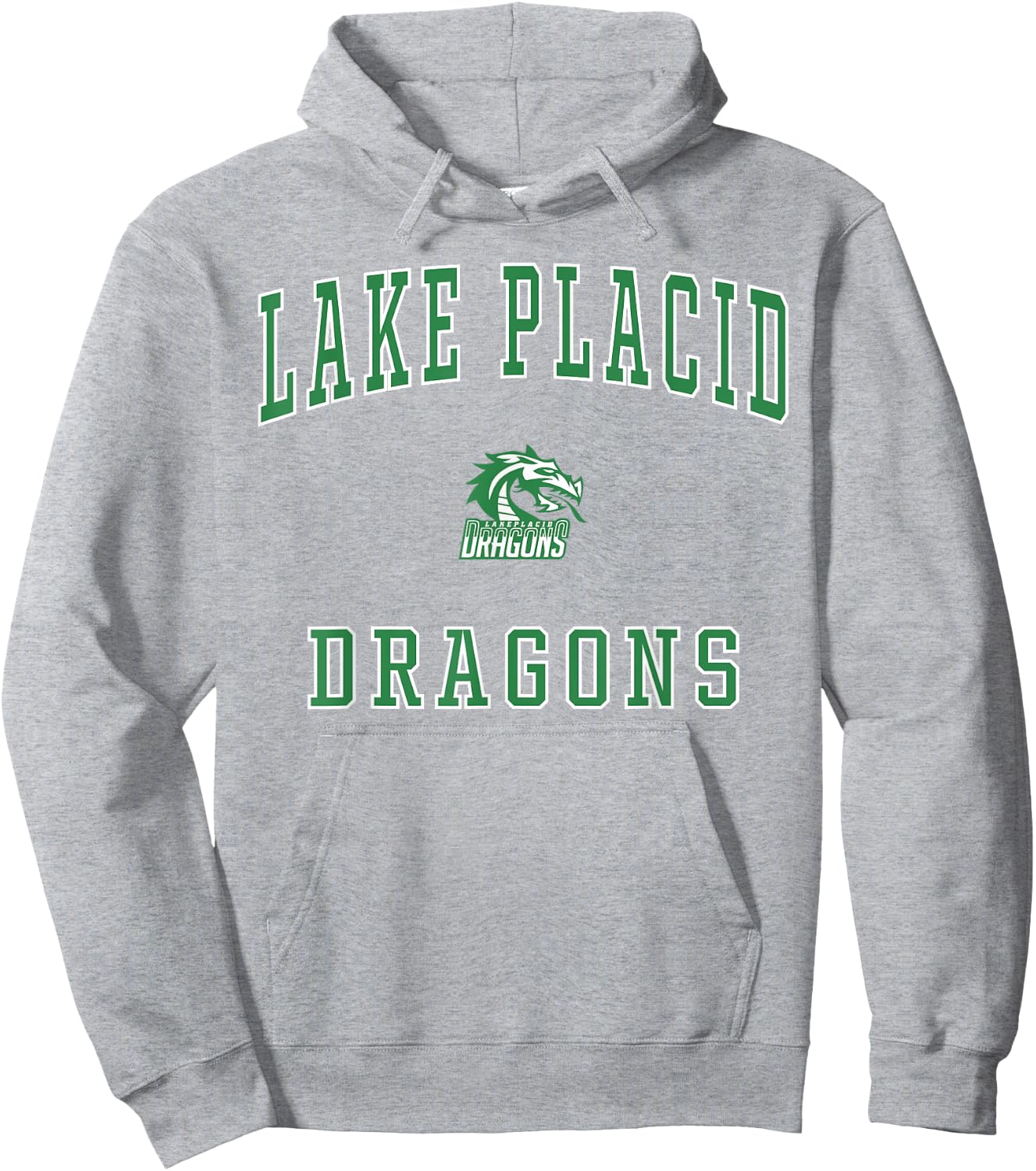 Lake Placid High School Dragons Hoodie - Hoodie | Ash
