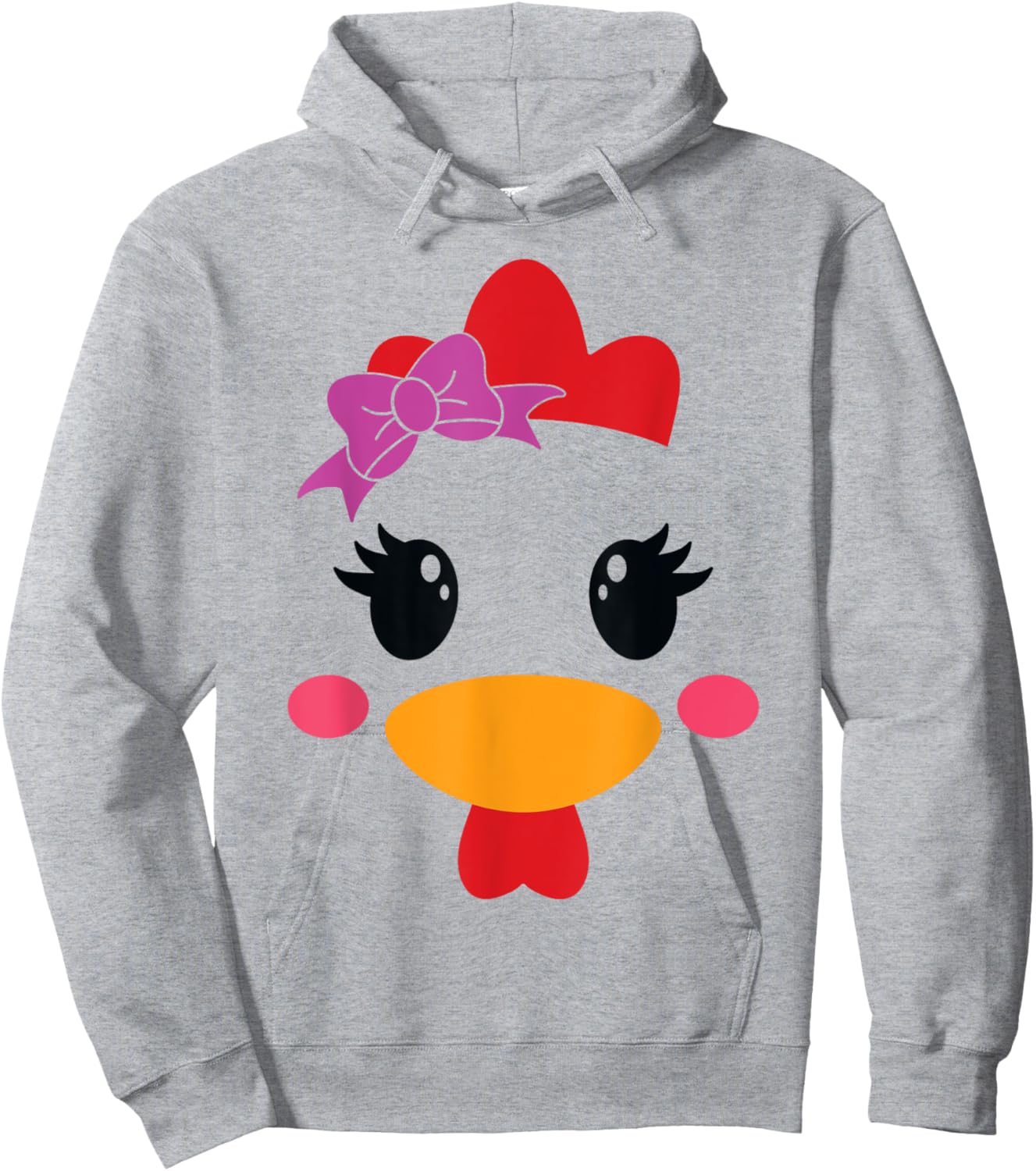 Chicken Costume Halloween Chicken Face Rooster Funny Hoodie - Hoodie | Ash