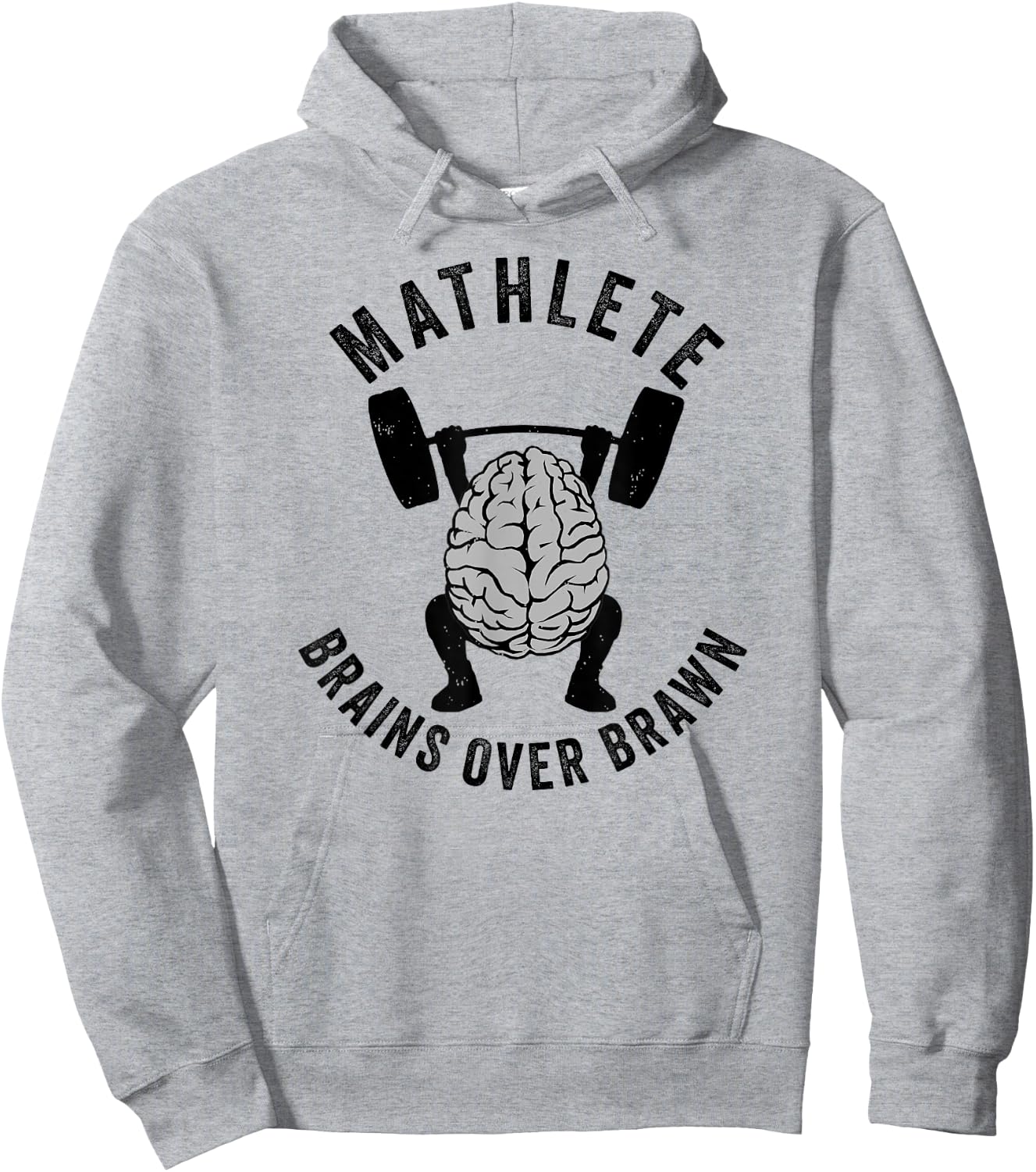 Mathlete Shirt, Mathlete Vs Athlete, Brains Over Brawn Math Hoodie - Hoodie | Ash