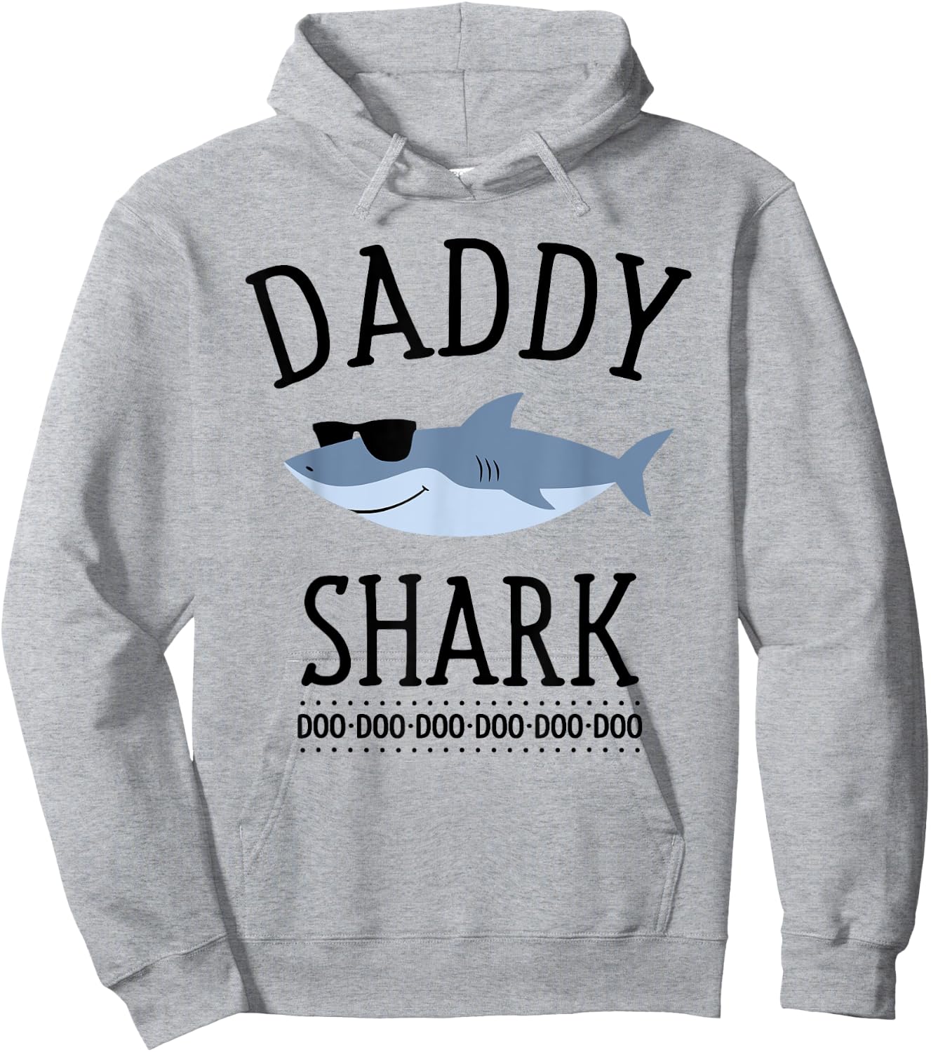 Daddy Shark Funny Dad Hoodie - Hoodie | Ash