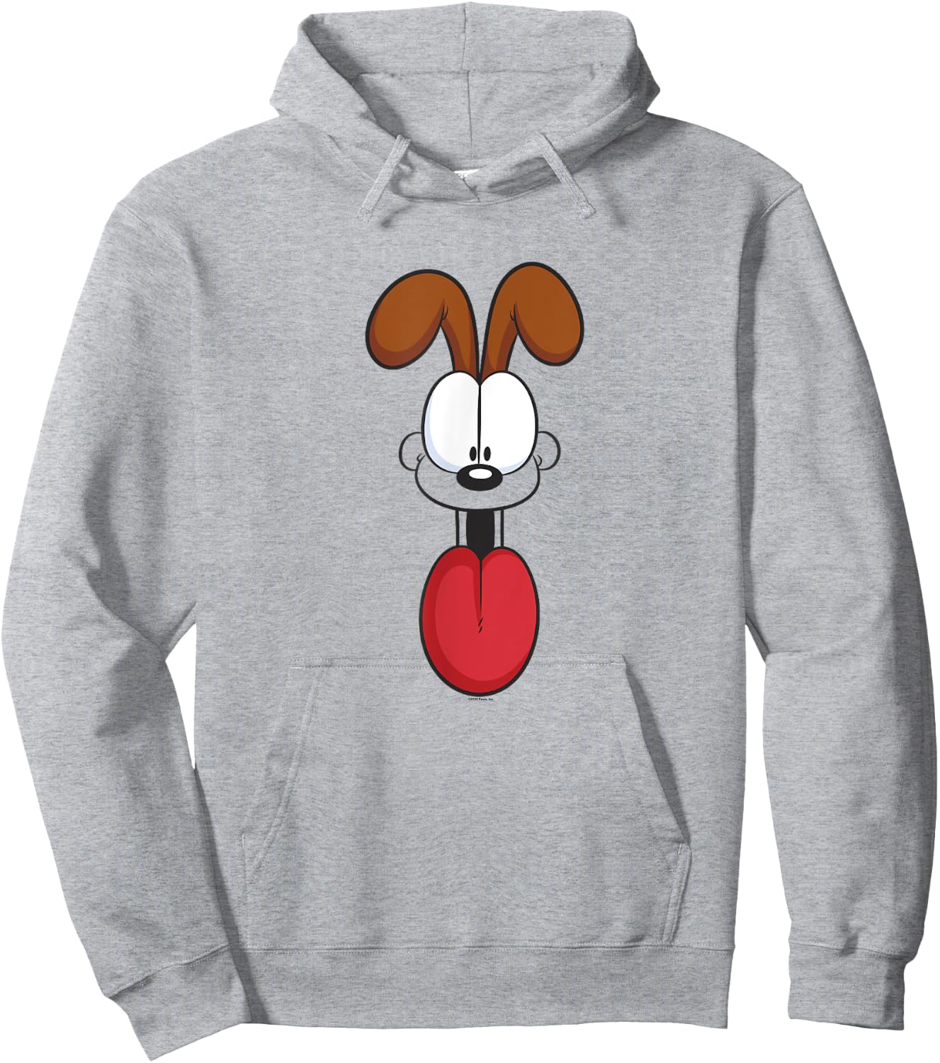 Garfield Odie Big Face Hoodie - Hoodie | Ash