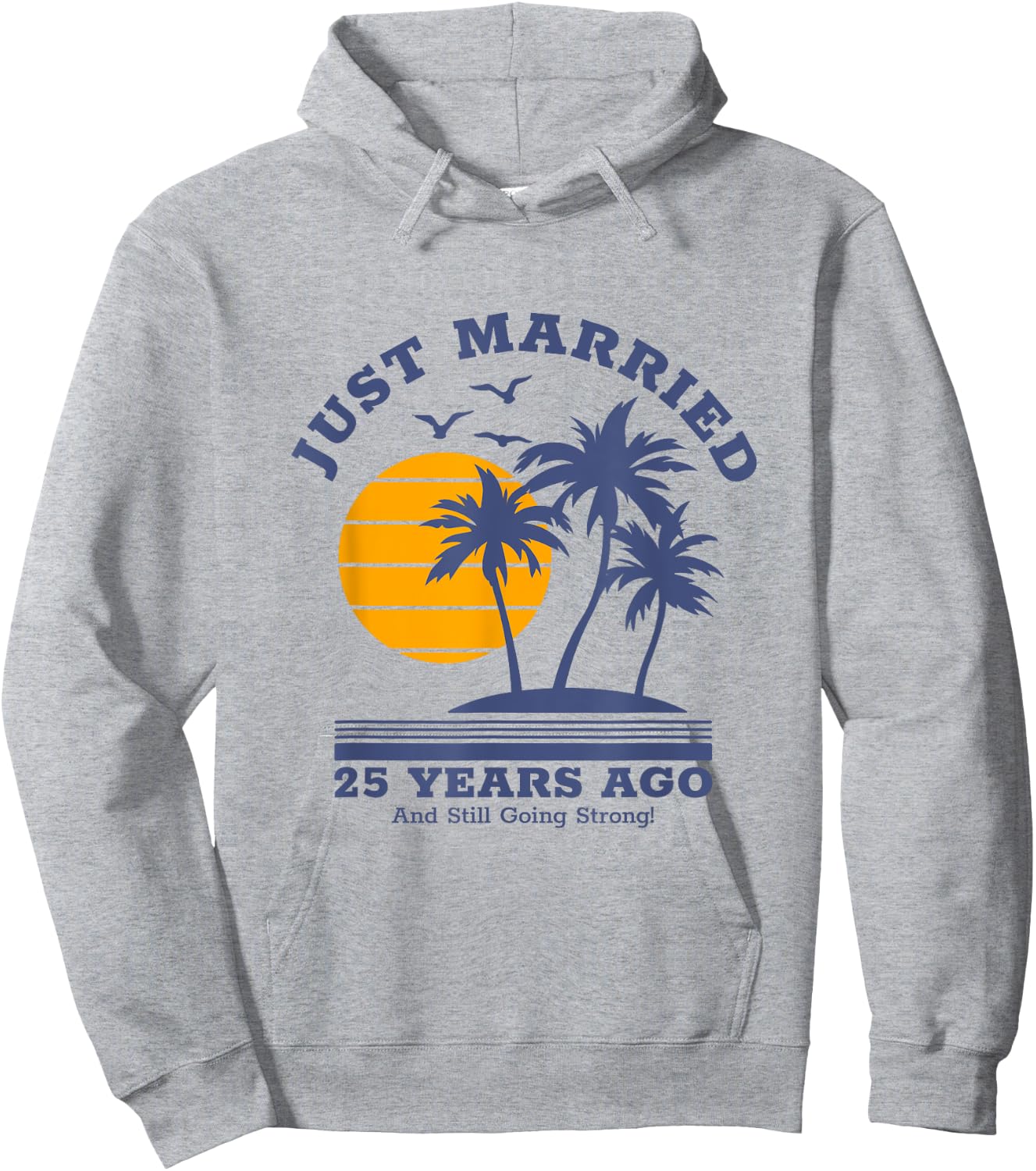 Romantic Matching Couples print - 25th Wedding Anniversary Hoodie - Hoodie | Ash