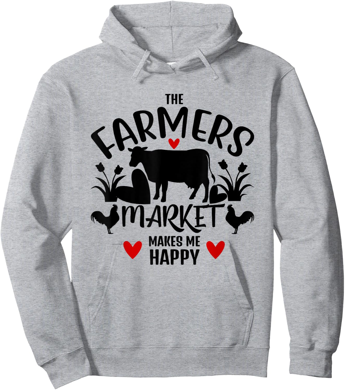 Love Farmers Market Lover The Farmers Market Makes Me Happy Hoodie - Hoodie | Ash