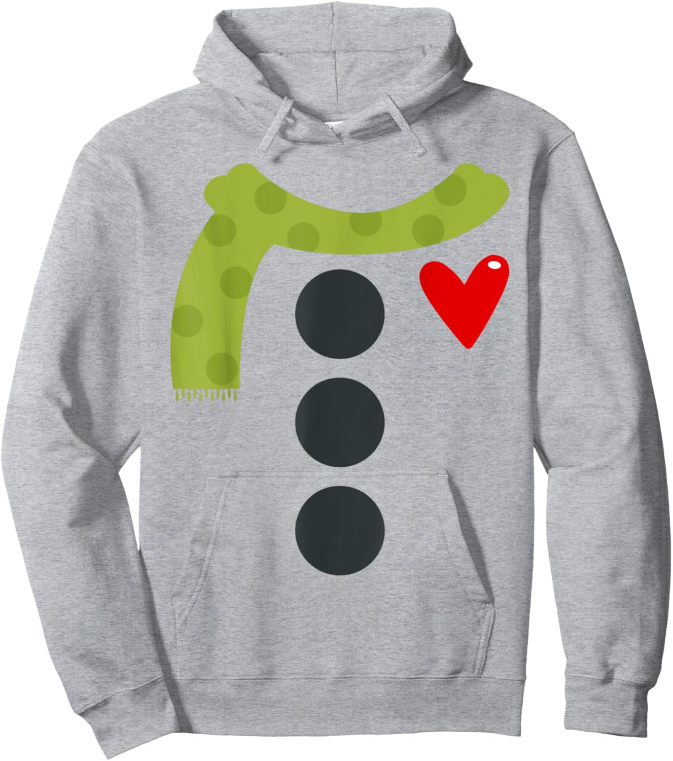 Snowman Buttons Costume Funny Christmas Xmas Men Women Kids Hoodie - Hoodie | Ash
