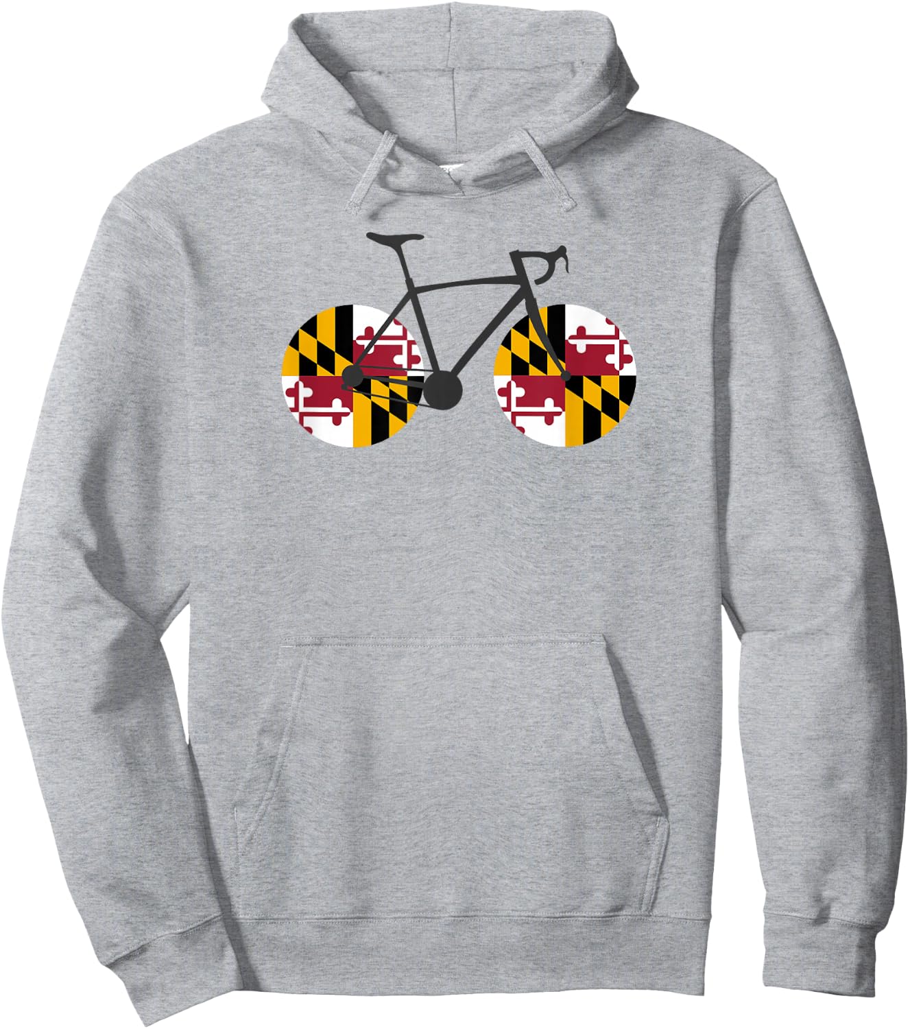 Maryland Flag Cycling Hoodie - Hoodie | Ash