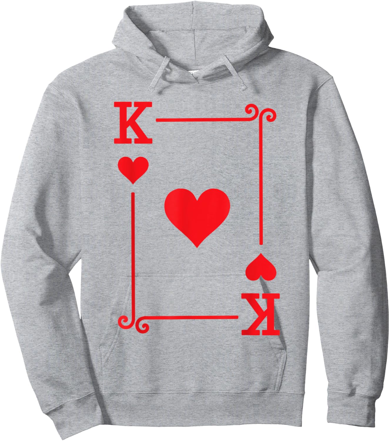 King Hearts Card Costume - Playing Cards - King Hearts Hoodie - Hoodie | Ash