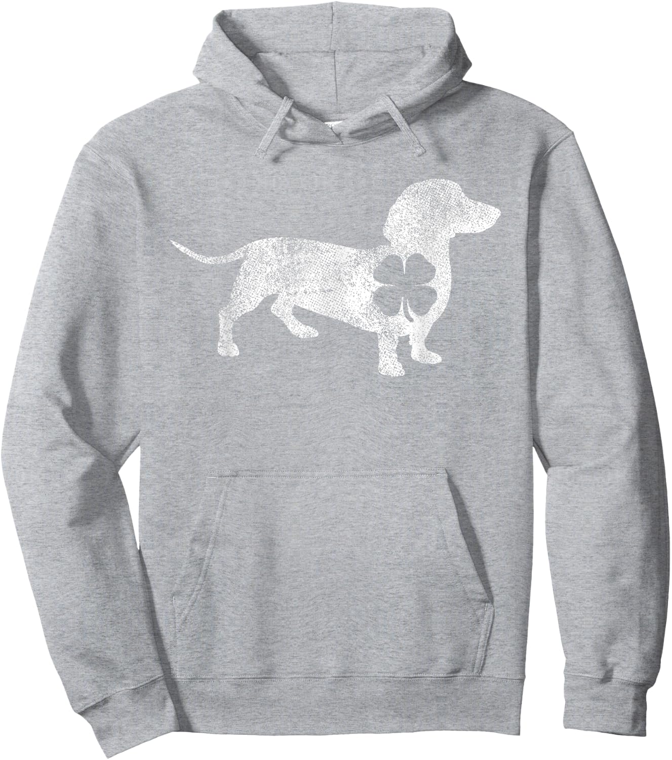 St Patrick's Day Irish Ireland Green Shamrock Dog Dachshund Hoodie - Hoodie | Ash