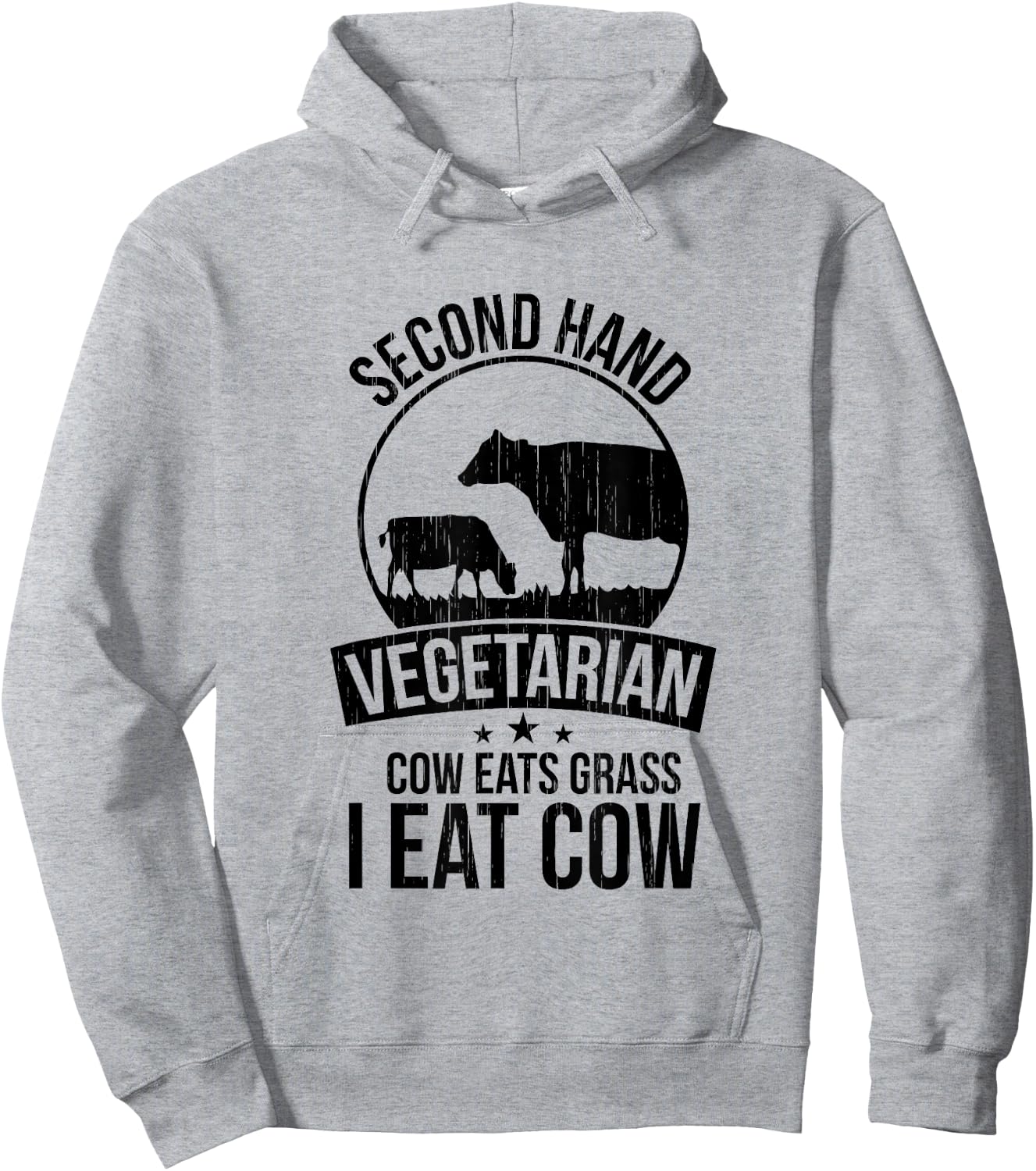 2nd Hand Vegetarian Shirt Funny Carnivore BBQ Meat Eater Hoodie - Hoodie | Ash