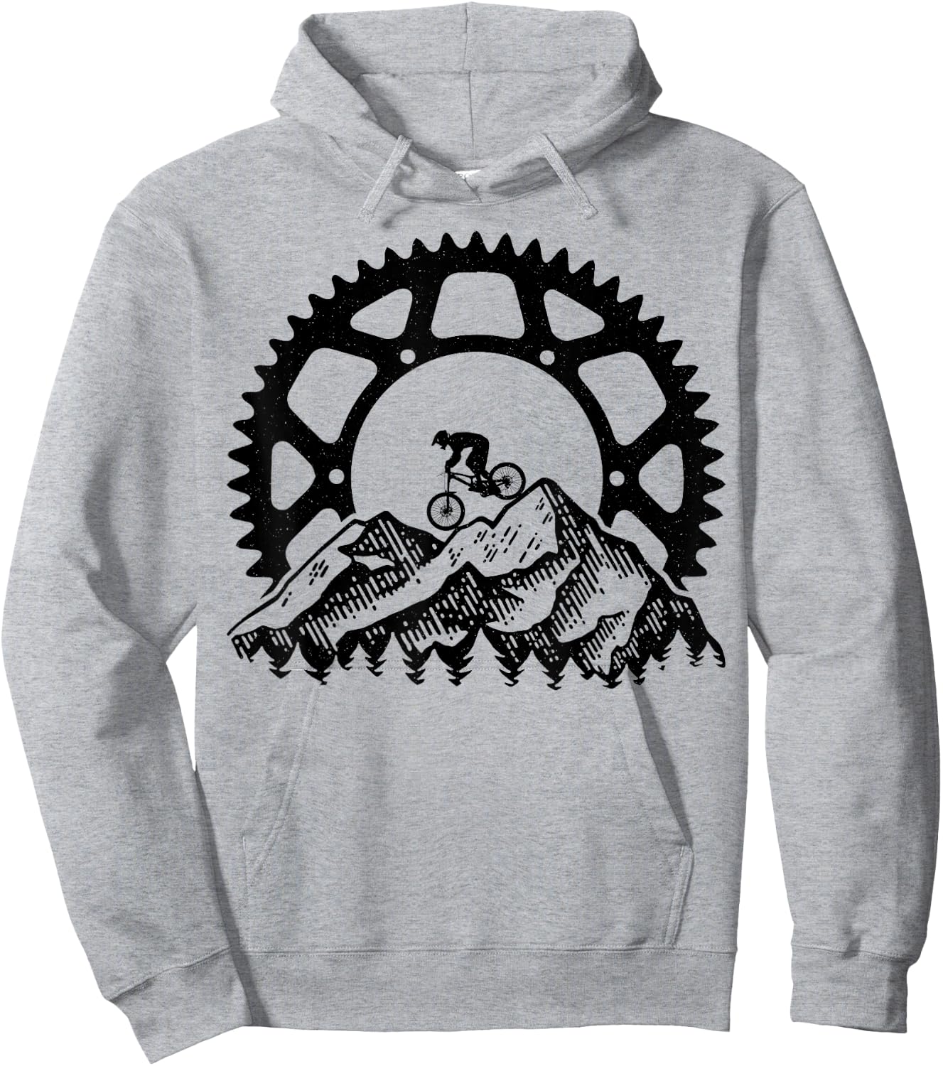 Mountain Biking Gear Retro Vintage MTB Bicycle Bike Rider Hoodie - Hoodie | Ash